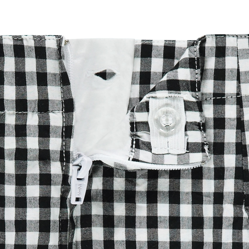 Junior - Jupe à petits carreaux vichy avec volants 