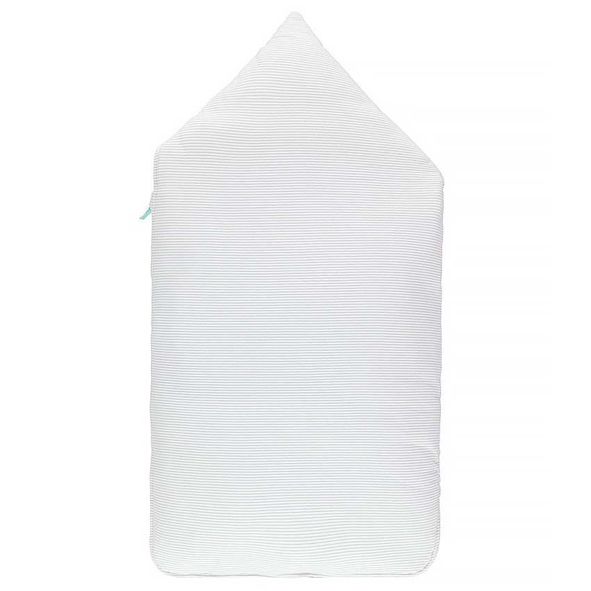 Nid d’ange rayé en jersey avec patch hippopotame et inscriptions 