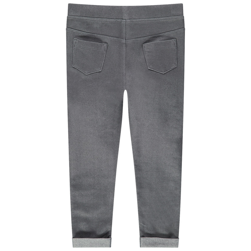 Jegging gris avec lapins sur le bas des jambes 
