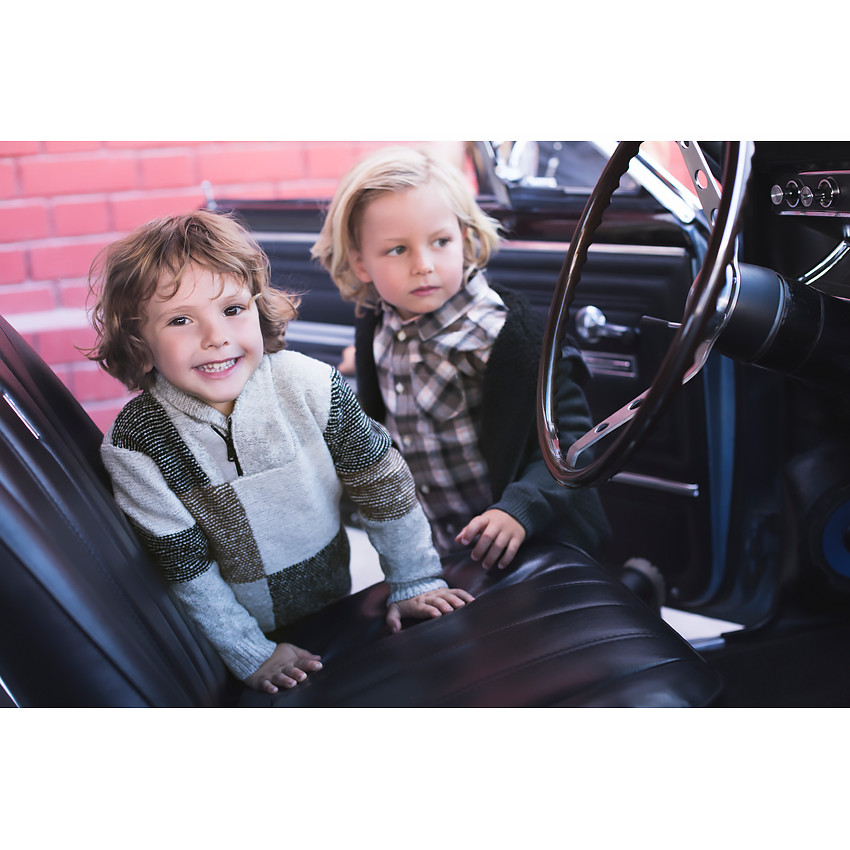 Chemise manches longues à carreaux avec étiquette fantaisie 