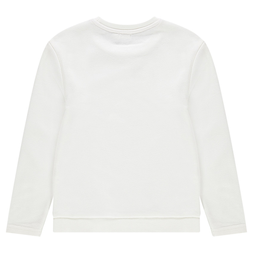 Junior - Sweat en molleton uni avec motif fantaisie  
