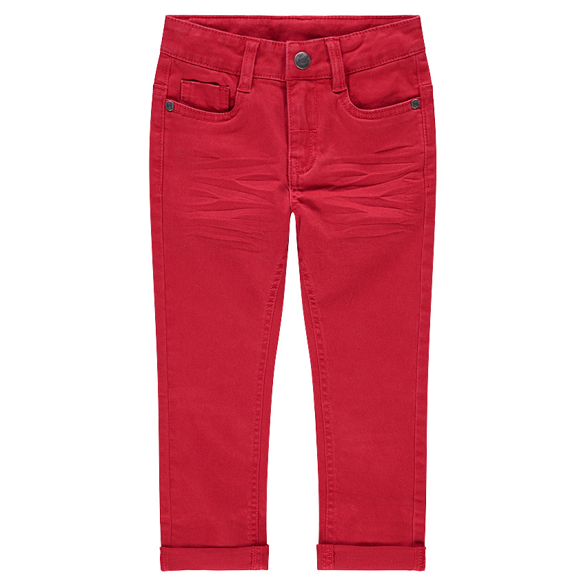 Pantalon effet crinkle avec poche à inscription reliéfée 