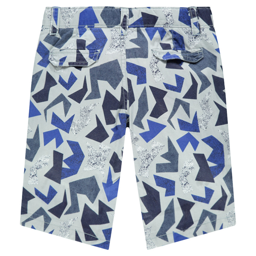 Bermuda en coton fantaisie avec imprimé géométrique 
