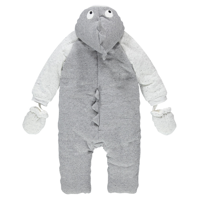Combi-pilote en molleton fantaisie doublée sherpa avec détails dinosaure en relief 