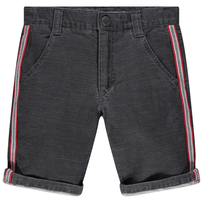 Bermuda surteint en maille à bandes appliquées 