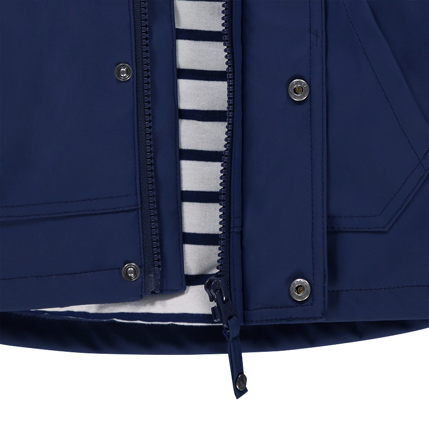 Coupe-vent en gomme à capuche amovible 