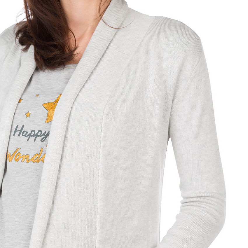 Gilet de grossesse homewear en tricot chiné 