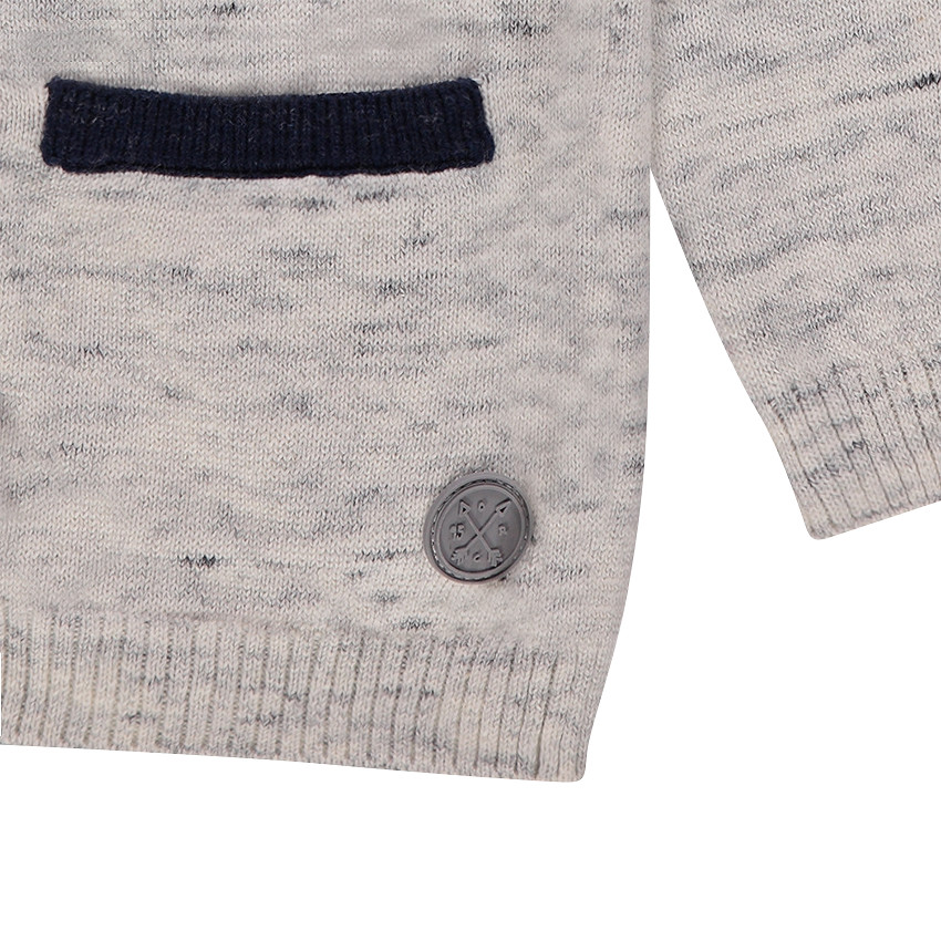 Gilet zippé en tricot twisté avec poches 