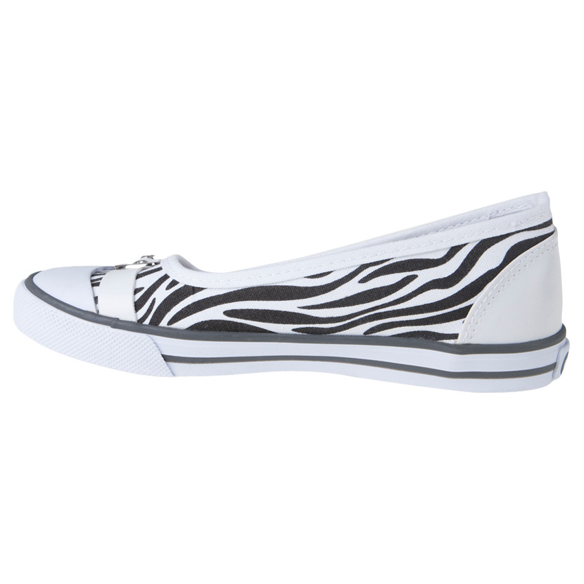 Babies en toile zébrée avec boucle fantaisie  