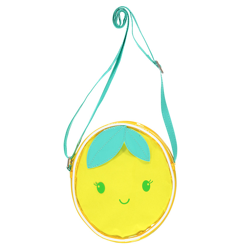 Sac bandoulière transparent forme citron 