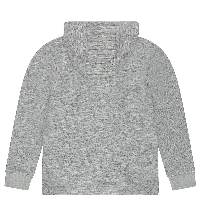 Junior - Gilet à capuche en molleton avec bande contrastées et texte printé 