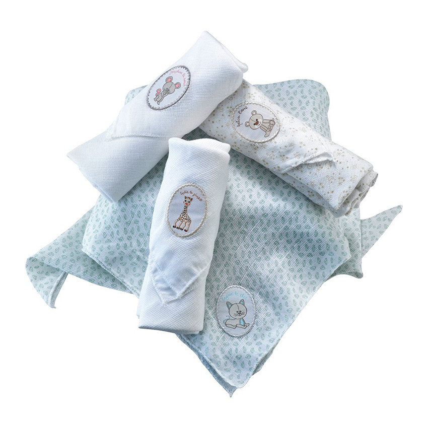 Set de 4 langes Sophie la Girafe 