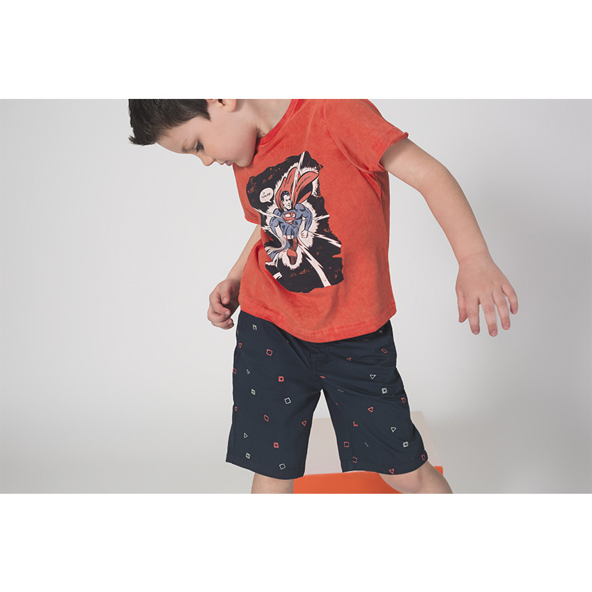 Tee-shirt manches courtes en jersey surteint print Warner Superman 