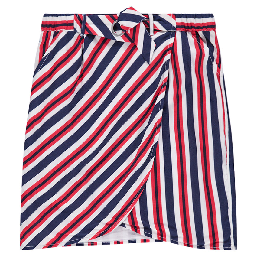 Junior - Jupe à rayures croisée sur le devant 