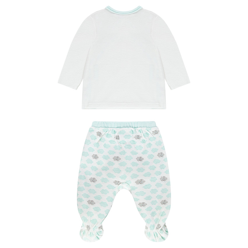 Pyjama en velours print Smiley Baby 