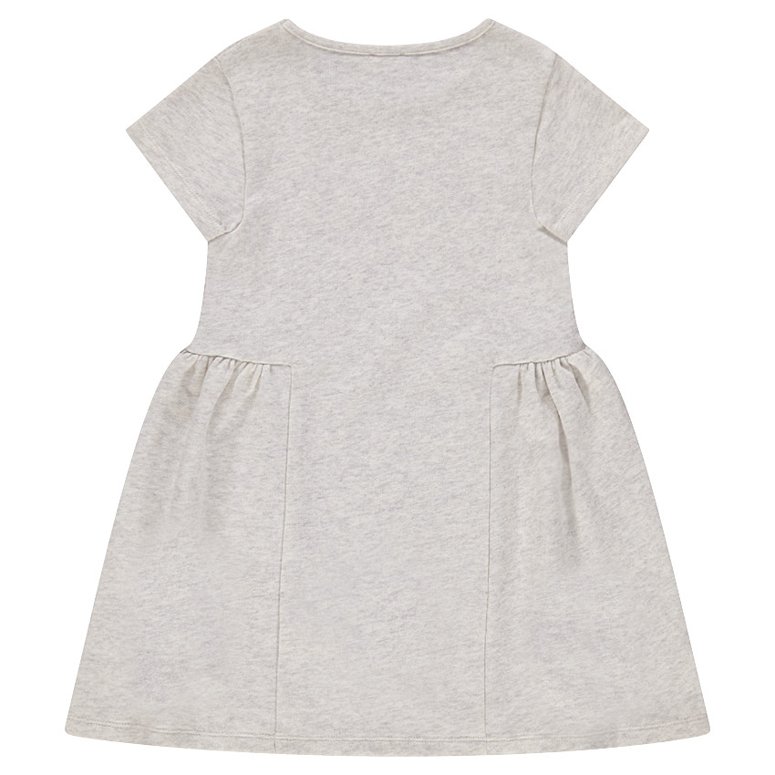 Robe en molleton manches courtes avec motifs fantaisie printés 
