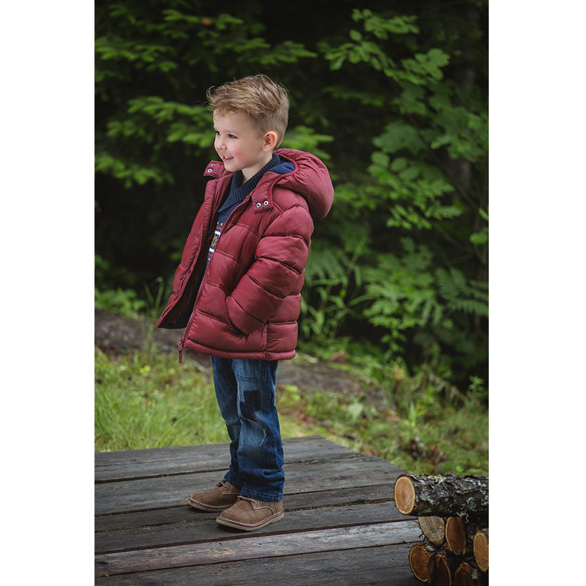 Jeans effet used doublé flanelle à carreaux 