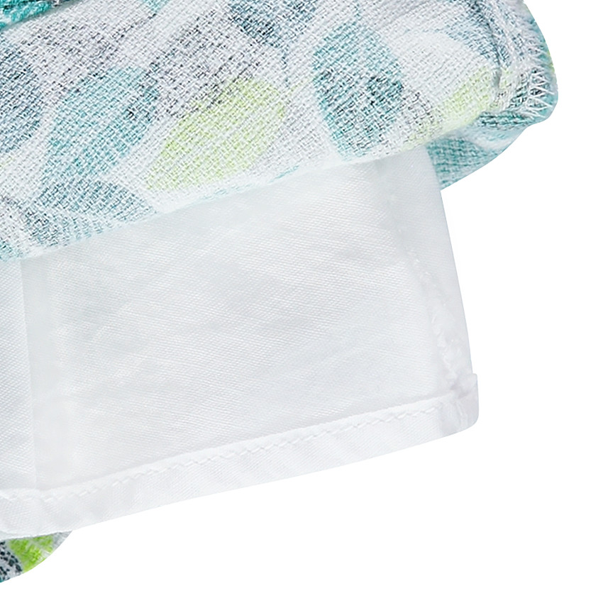 Robe imprimée feuilles all-over avec manches volantées 