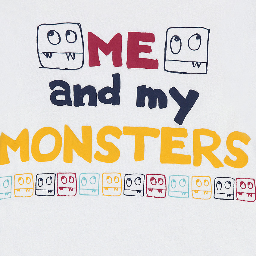 Tee-shirt manches longues en jersey avec motif fantaisie printé 