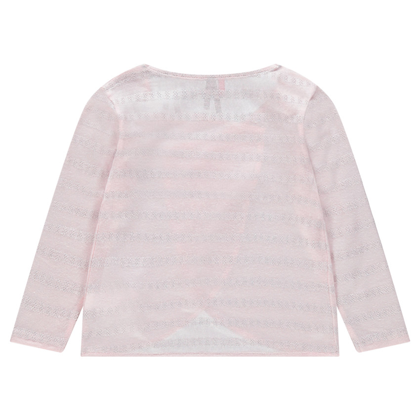 Gilet à rayures jacquard et pans fantaisie 