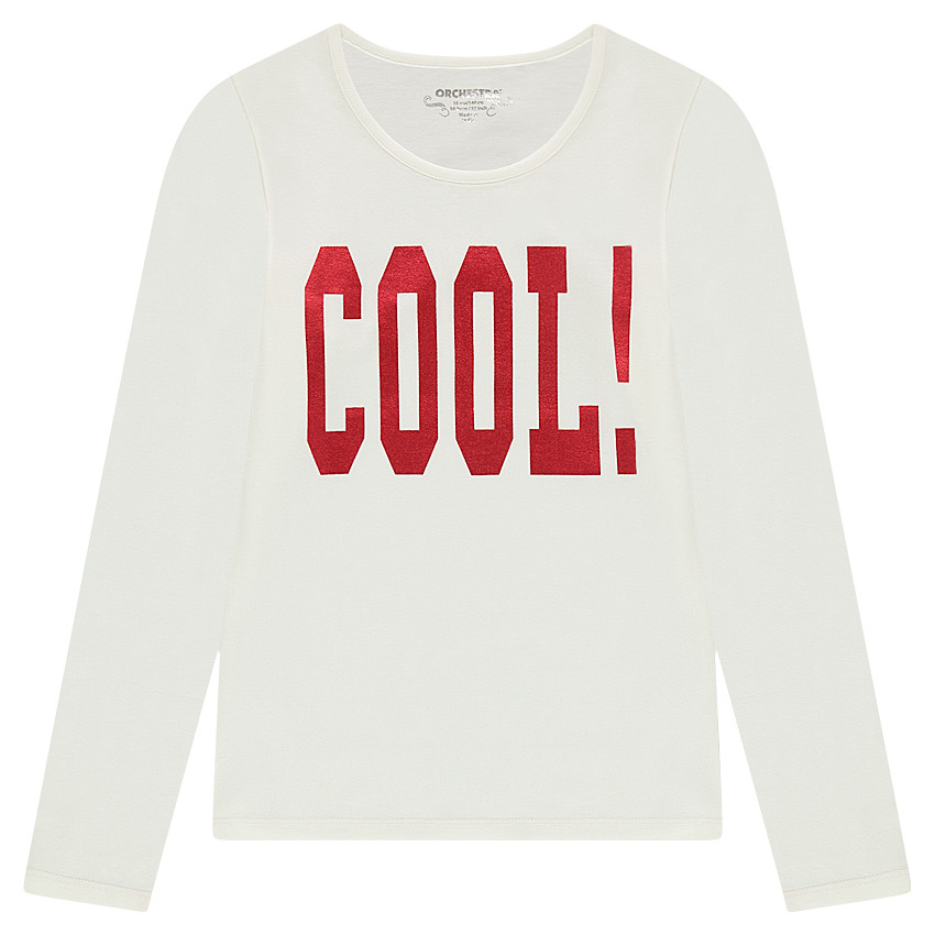 Junior - Tee-shirt manches longues avec photo print fantaisie sur le devant 