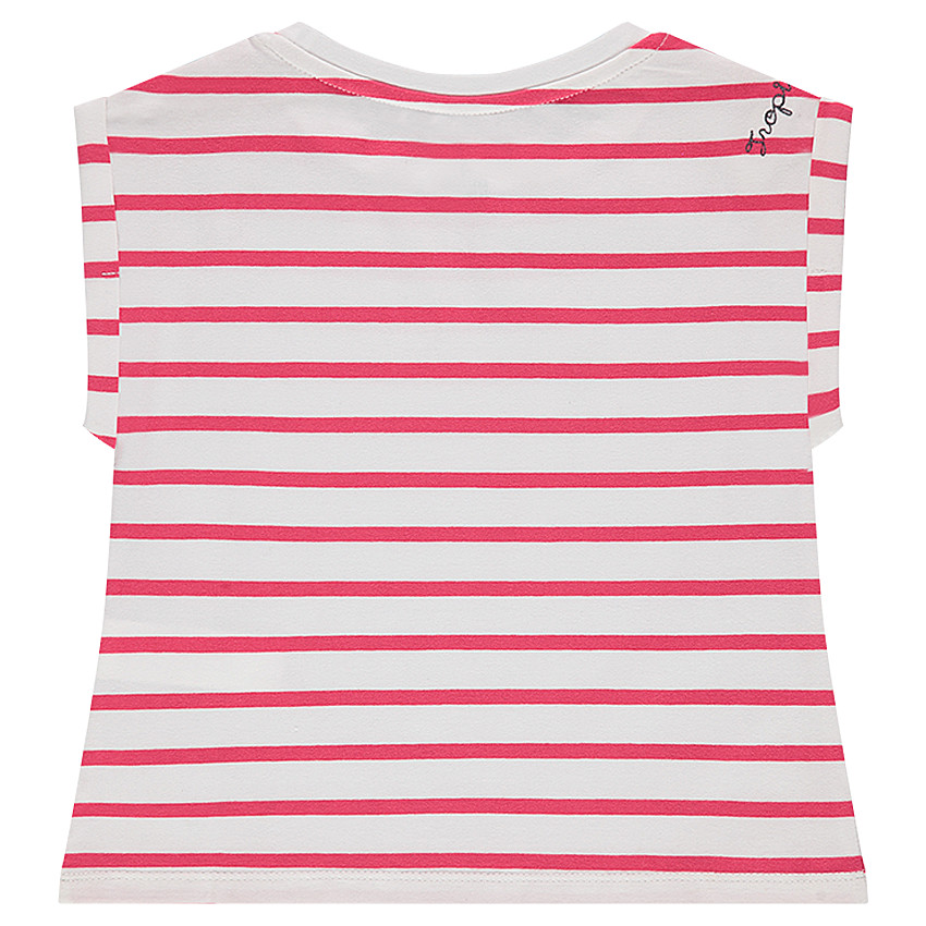 Tee-shirt manches courtes forme "boxy" avec fleurs printées 