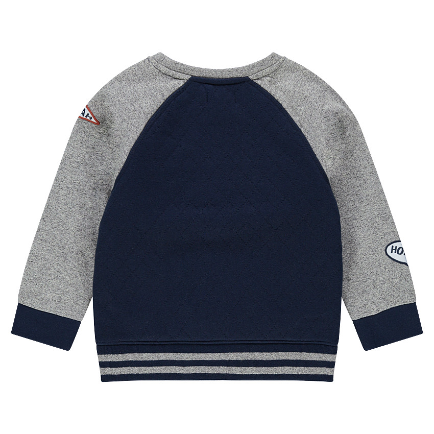 Sweat en molleton bicolore doublé sherpa 