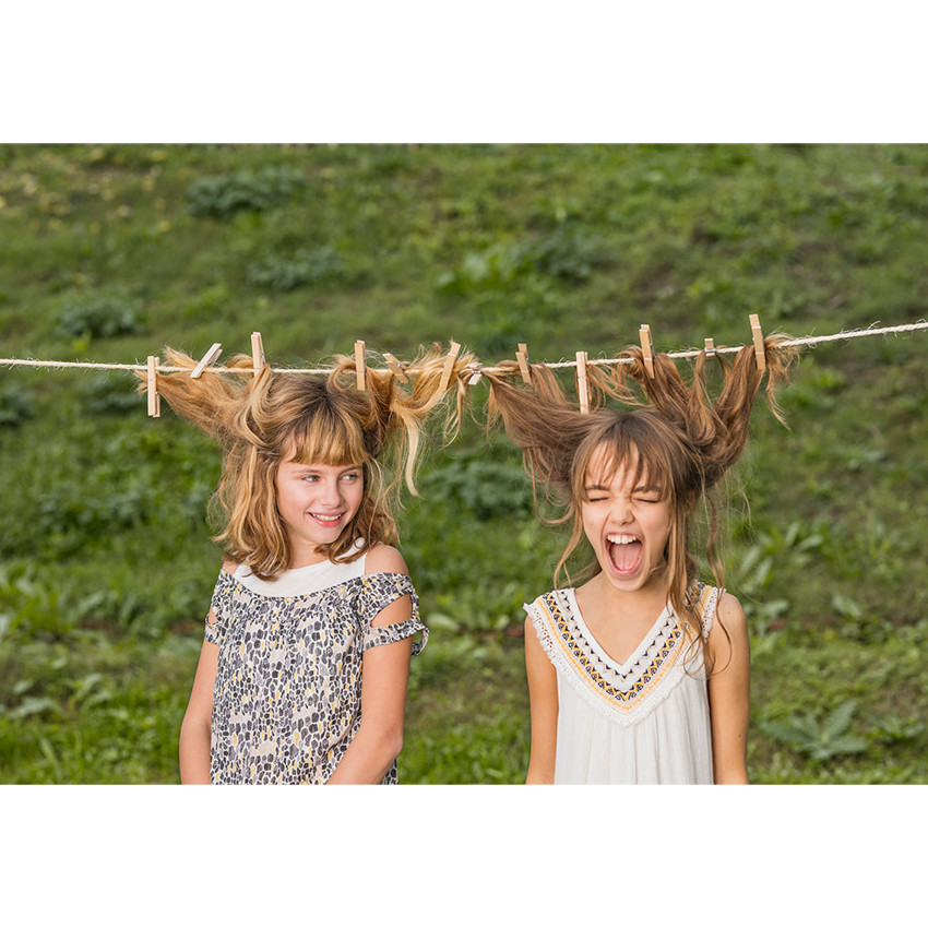 Junior - Tunique à épaules ajourées avec imprimé ethnique all-over 