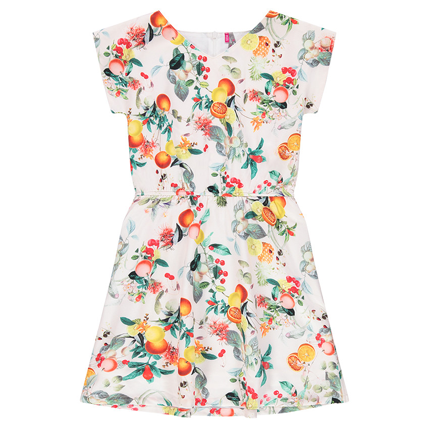 Junior - Robe imprimée fruits avec découpe au dos 