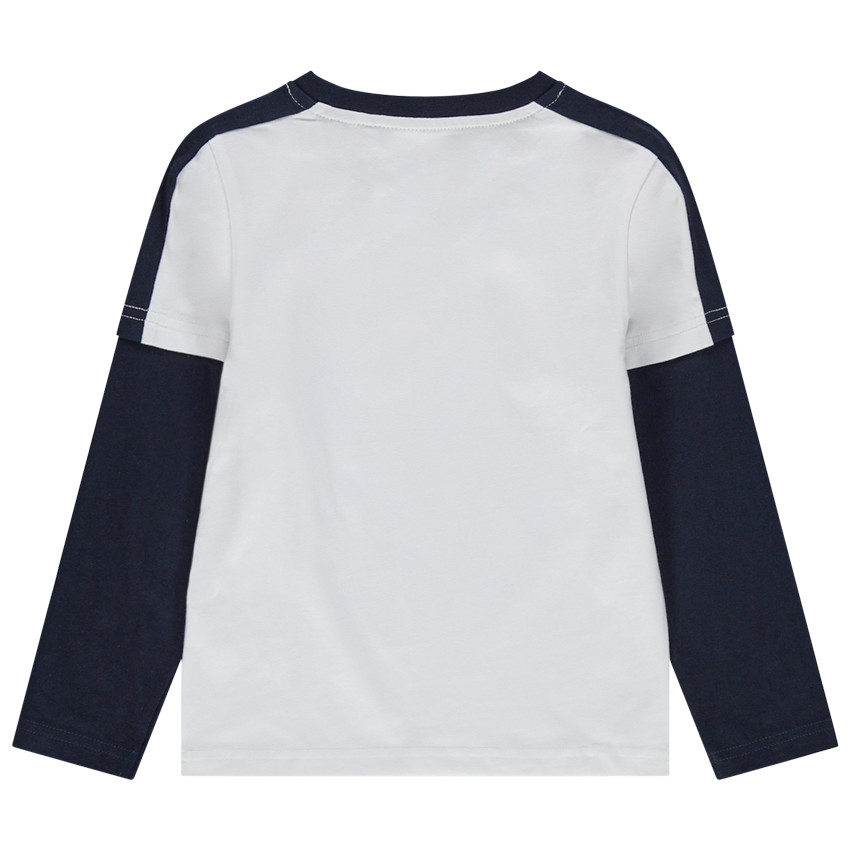 T-shirt manches longues print drapeau et baskets 