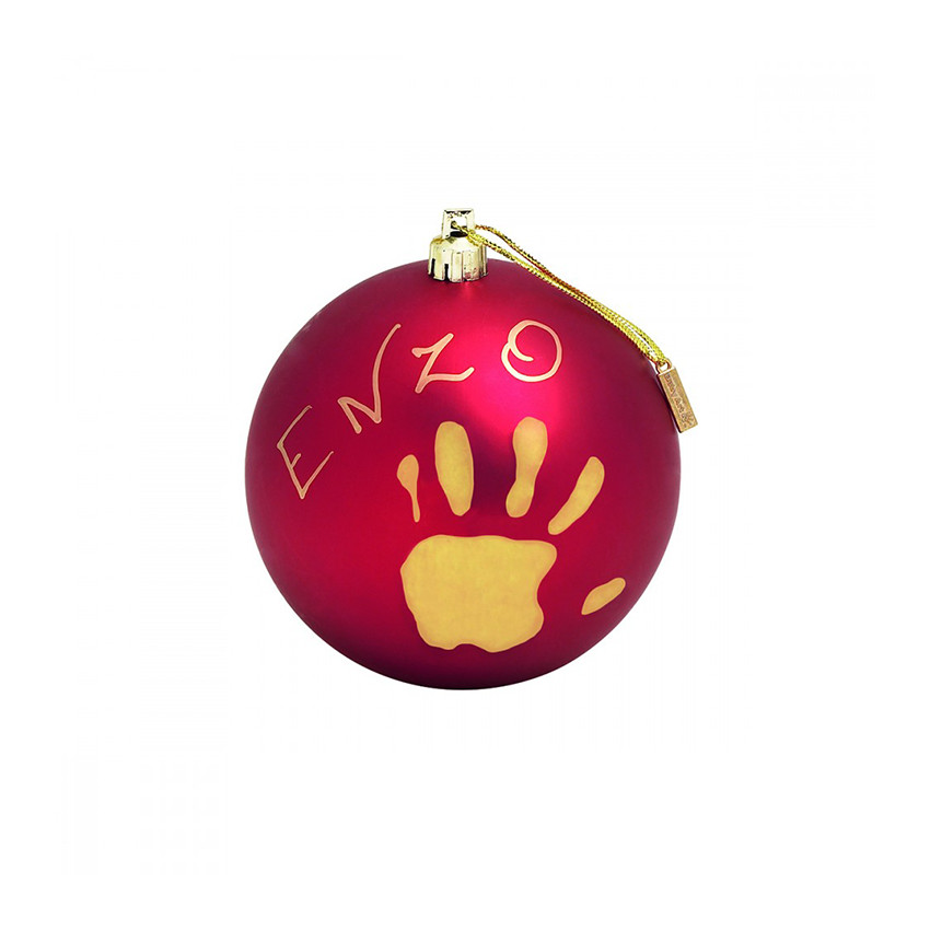 Boule de Noël à personnaliser – Rouge 