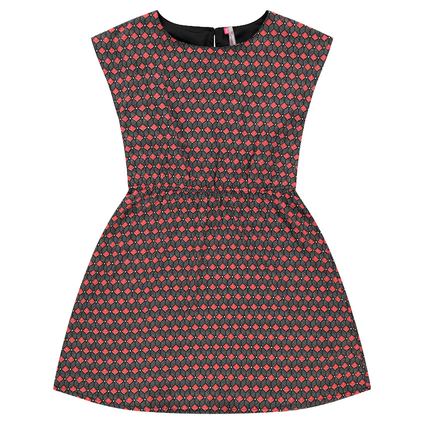 Junior - Robe en voile de viscose imprimée fantaisie 