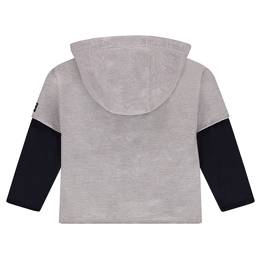 Gilet en molleton à capuche effet 2 en 1 