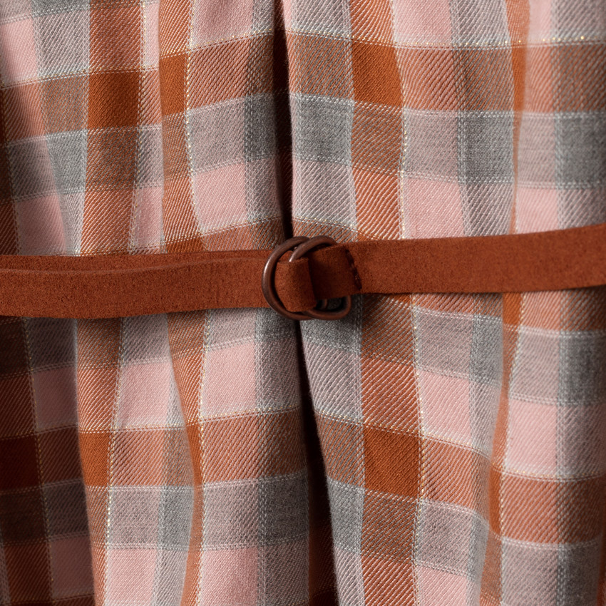 Robe manches longues à carreaux 