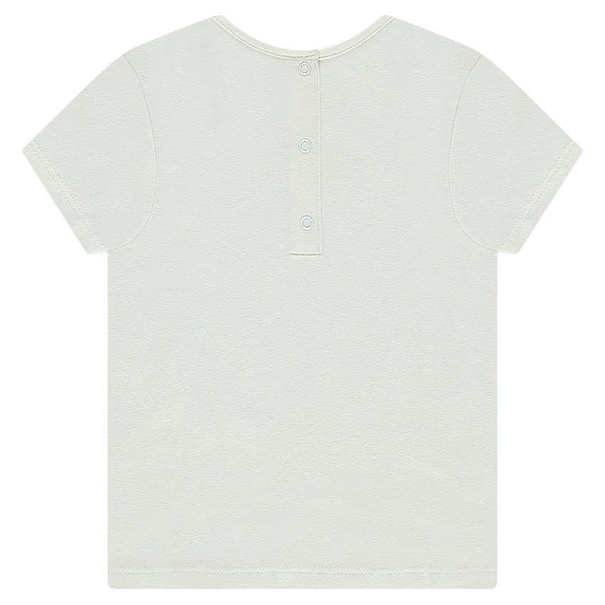 Tee-shirt manches courtes en coton organique avec motif fantaisie printé 