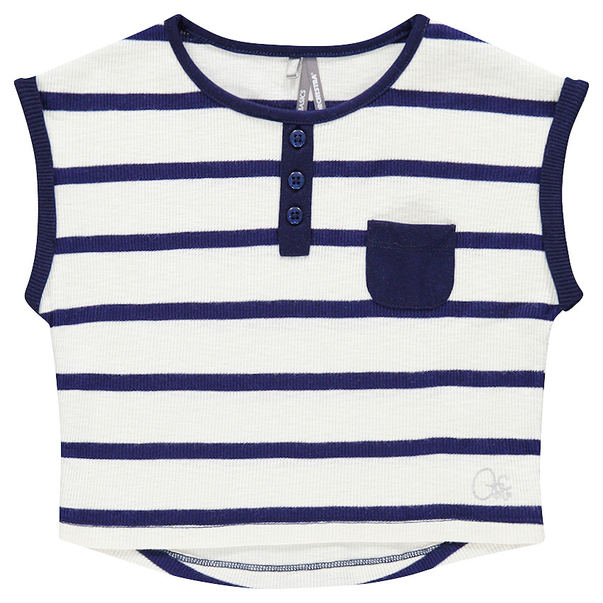 Junior - Tee-shirt court manches courtes côtelé 