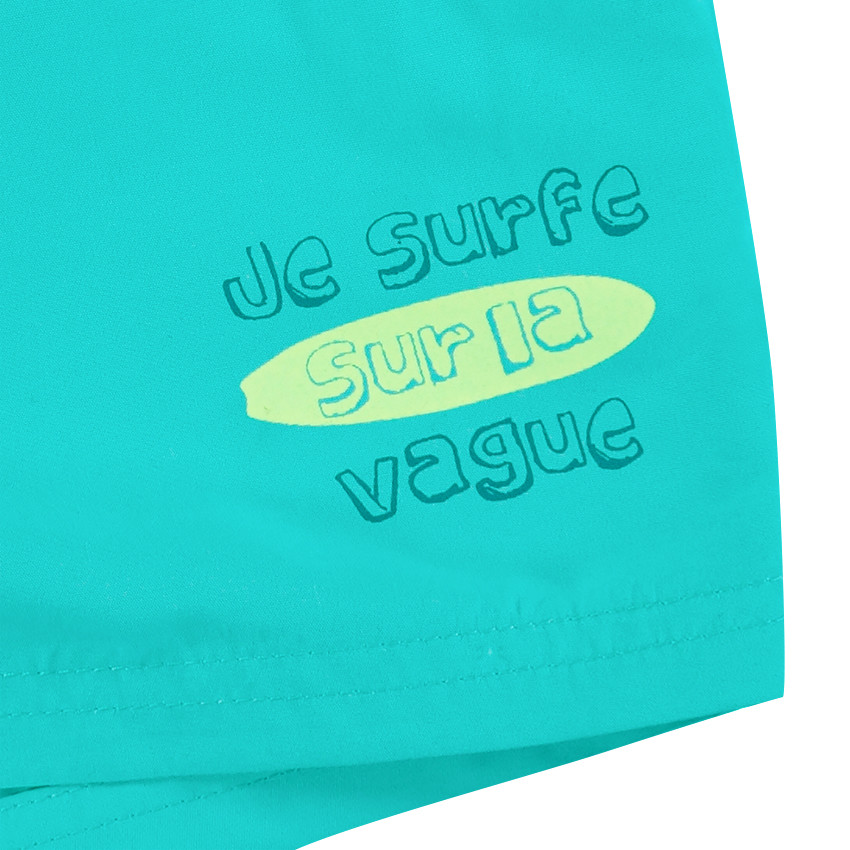Short de bain en microfibre avec print fantaisie 