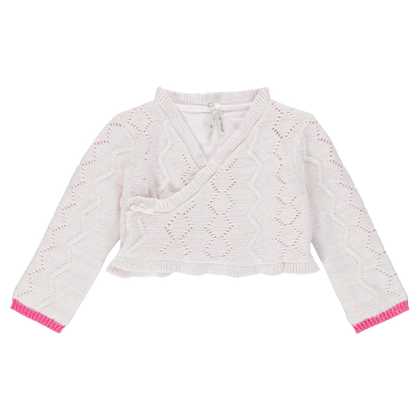 Gilet en crochet doublé jersey 