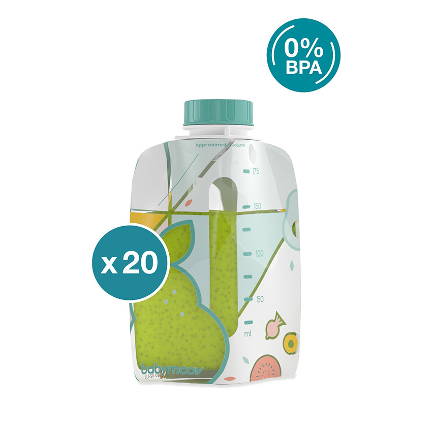 Lot de 20 gourdes réutilisables Foodii 