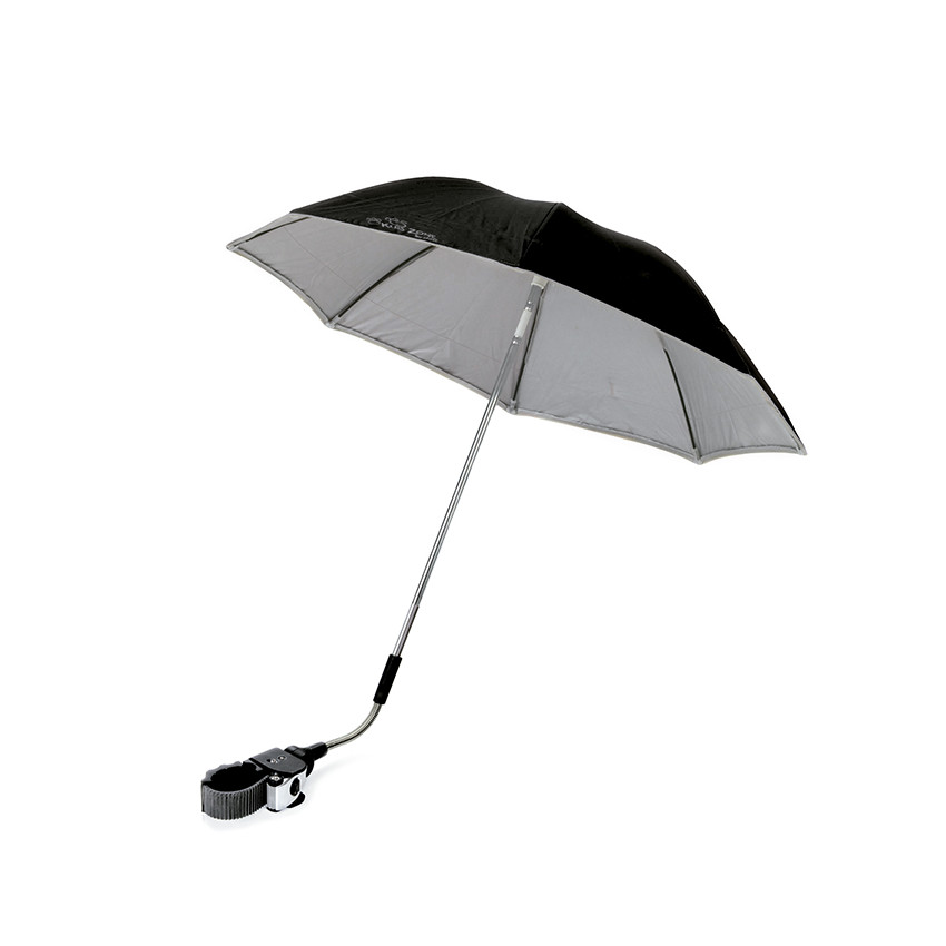 Ombrelle anti-uv pour poussette avec flexible détachable - Jet black/noir 