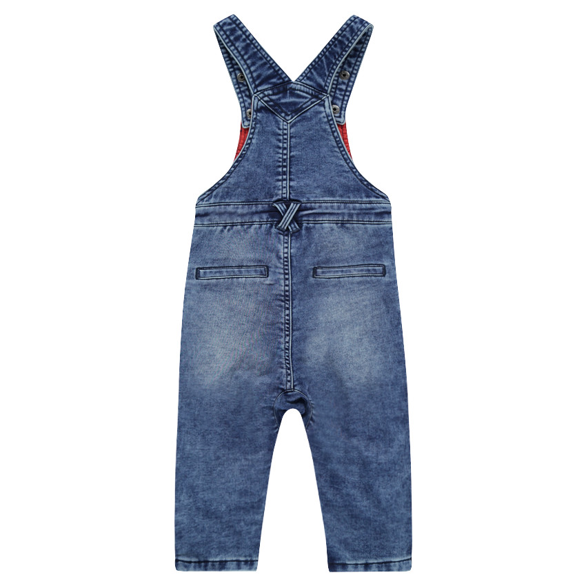 Saalopette longue en jeans effet used doublée jersey 