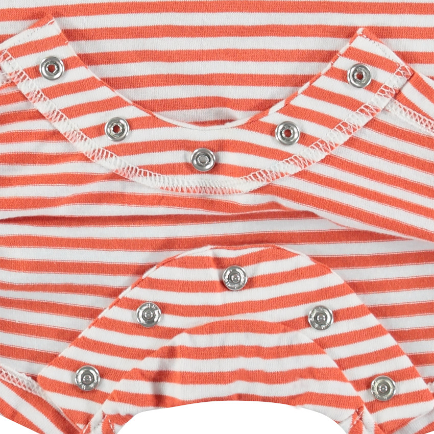 Combinaison courte en jersey avec patch brodé et printé 