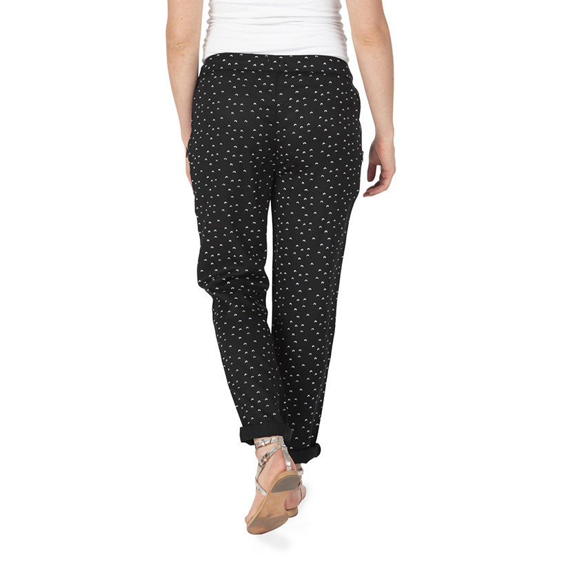 Pantalon de grossesse avec micro imprimé et poches zippées 