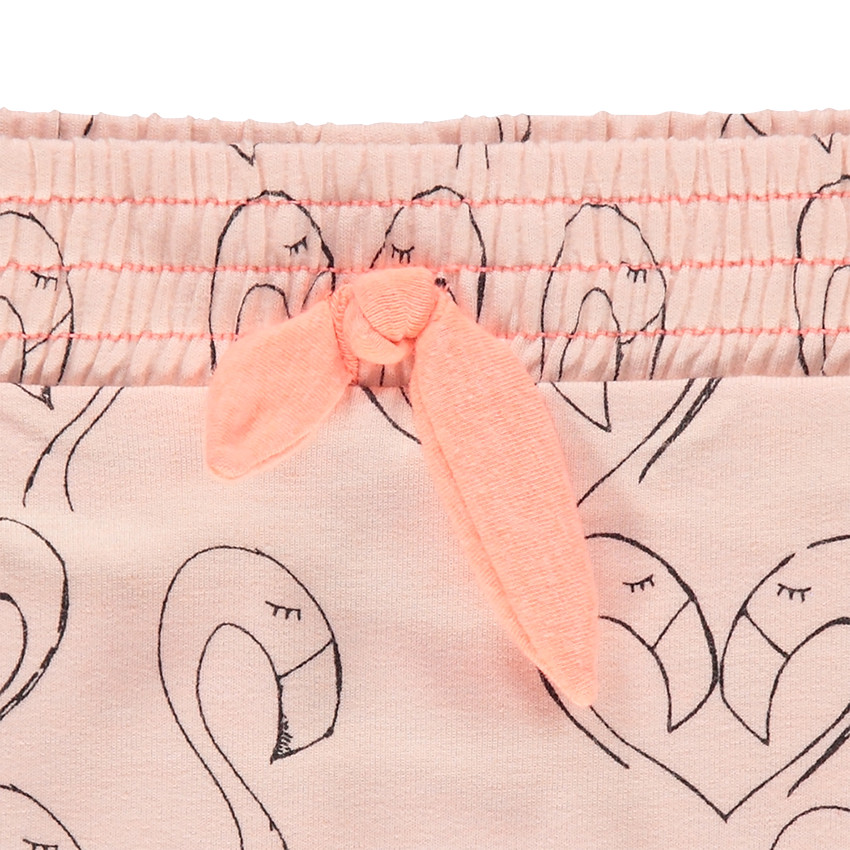 Ensemble débardeur en jersey et jupe print flamants roses 