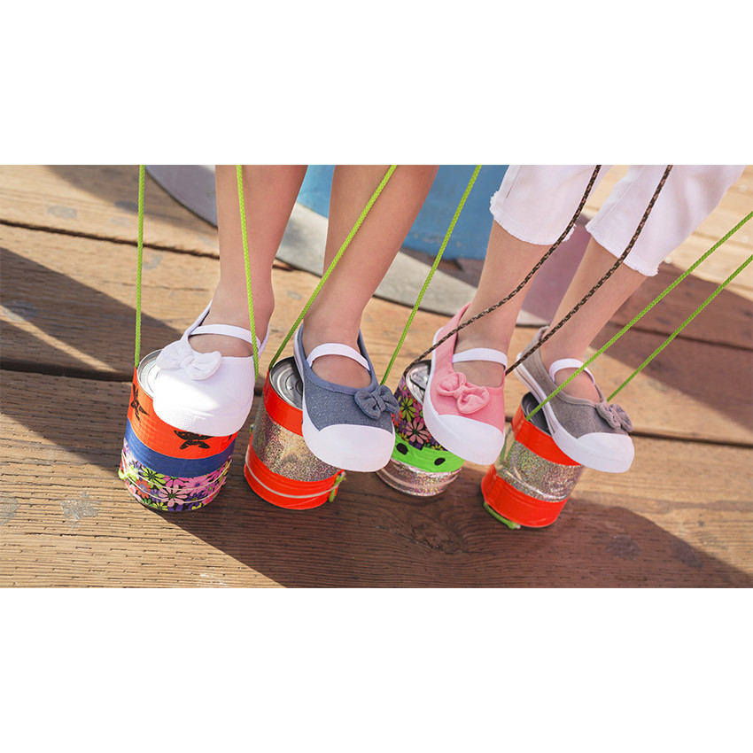 Babies en toile à élastique et noeud 