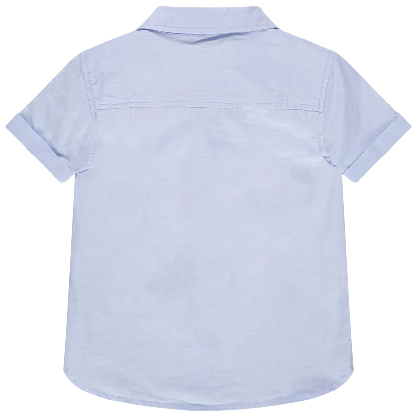 Chemise manches courtes à poche plaquée 
