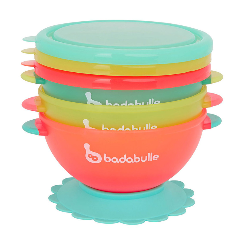 Lot de 3 bols à ventouse 330ml Funcolors Bowls 