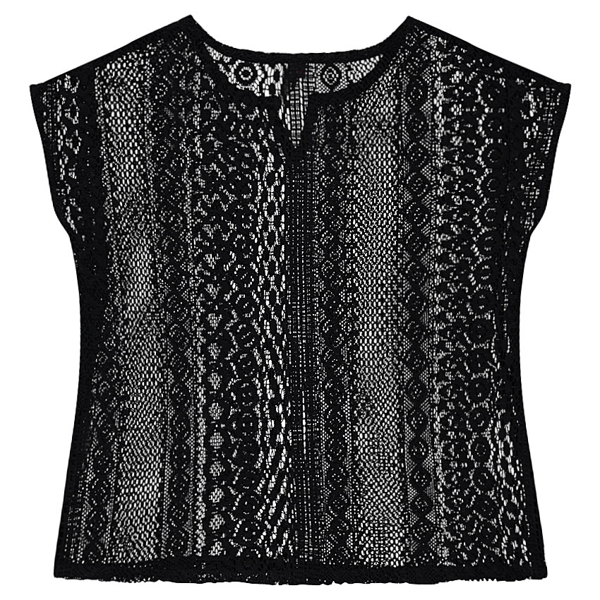 Junior - Tunique coupe poncho en crochet 