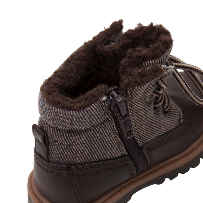 Bottillons bi-matière doublés sherpa 