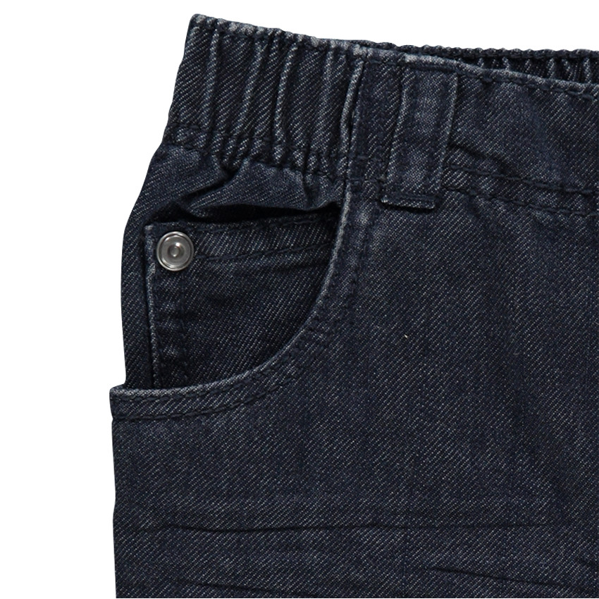 Jeans coupe droite effet used et crinkle  